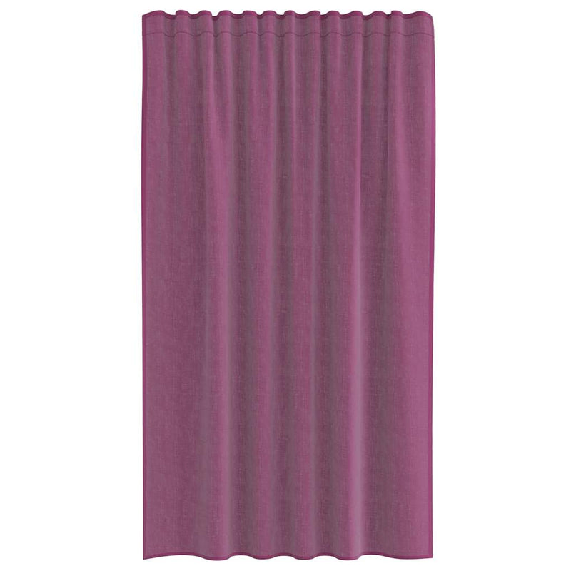 Perdele Voile cu buzunare pentru bare 2 buc violet
