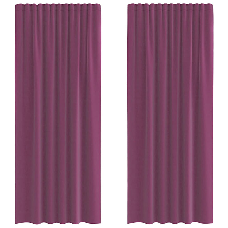 Perdele Voile cu buzunare pentru bare 2 buc violet