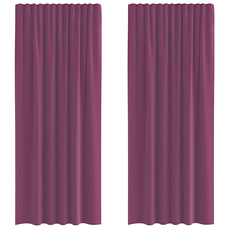 Perdele Voile cu buzunare pentru bare 2 buc violet