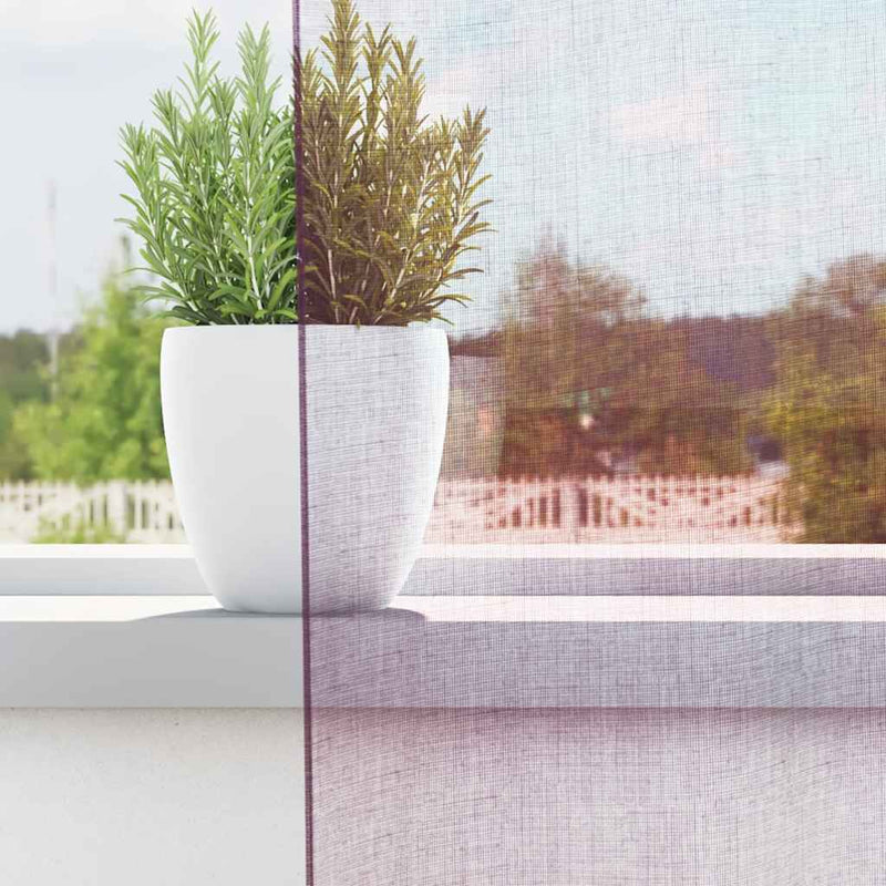 Perdele Voile cu buzunare pentru bare 2 buc violet