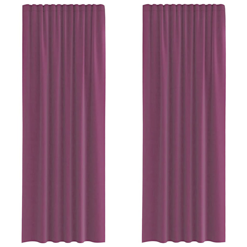 Perdele Voile cu buzunare pentru bare 2 buc violet