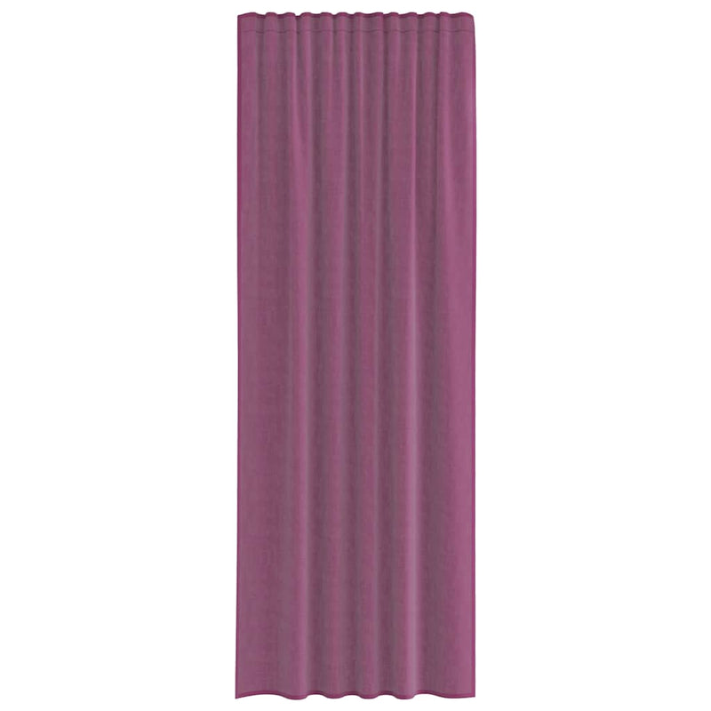 Perdele Voile cu buzunare pentru bare 2 buc violet