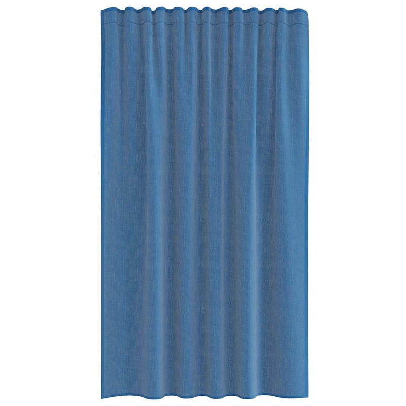 Perdele Voile cu buzunare pentru bare 2 buc Albastru regal