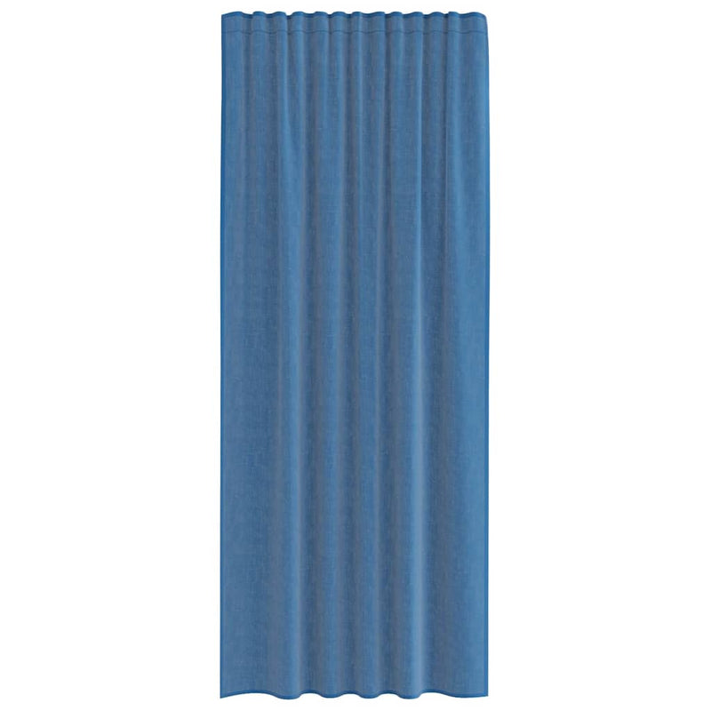 Perdele Voile cu buzunare pentru bare 2 buc Albastru regal