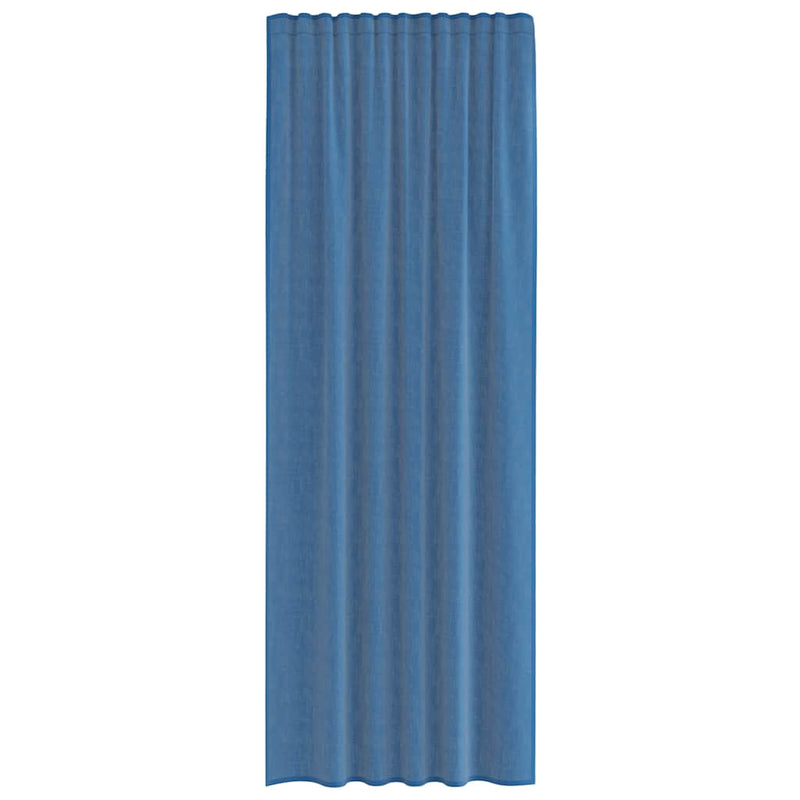 Perdele Voile cu buzunare pentru bare 2 buc Albastru regal