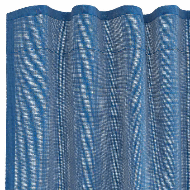 Perdele Voile cu buzunare pentru bare 2 buc Albastru regal
