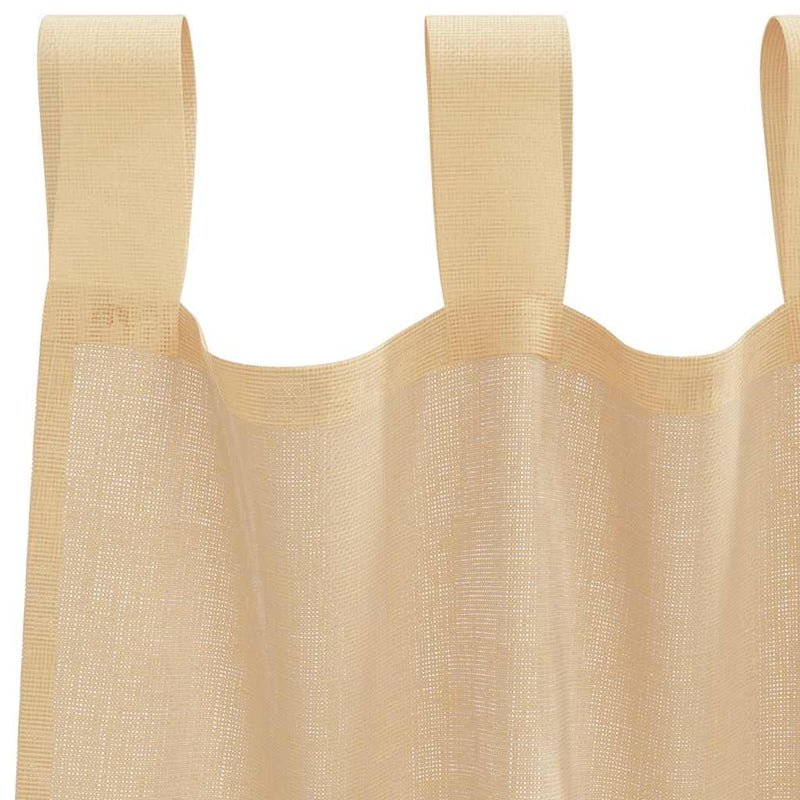 Perdele Voile cu buzunare pentru bare 2 buc Nisip
