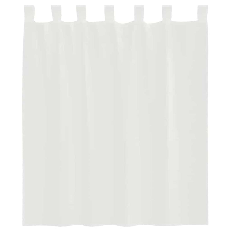 Perdele Voile cu buzunare pentru bare 2 buc Alb