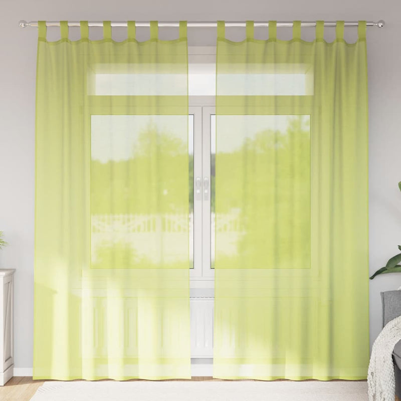 Perdele din voile cu tablă 2 buc Verde măr
