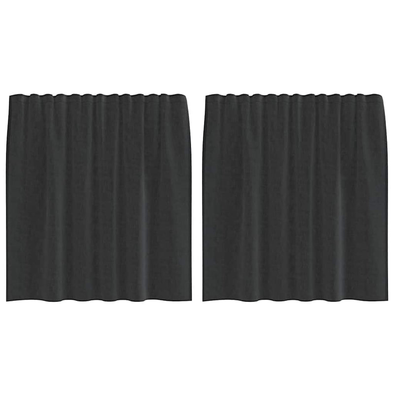 Perdele din voile cu tablă 2 buc Negru