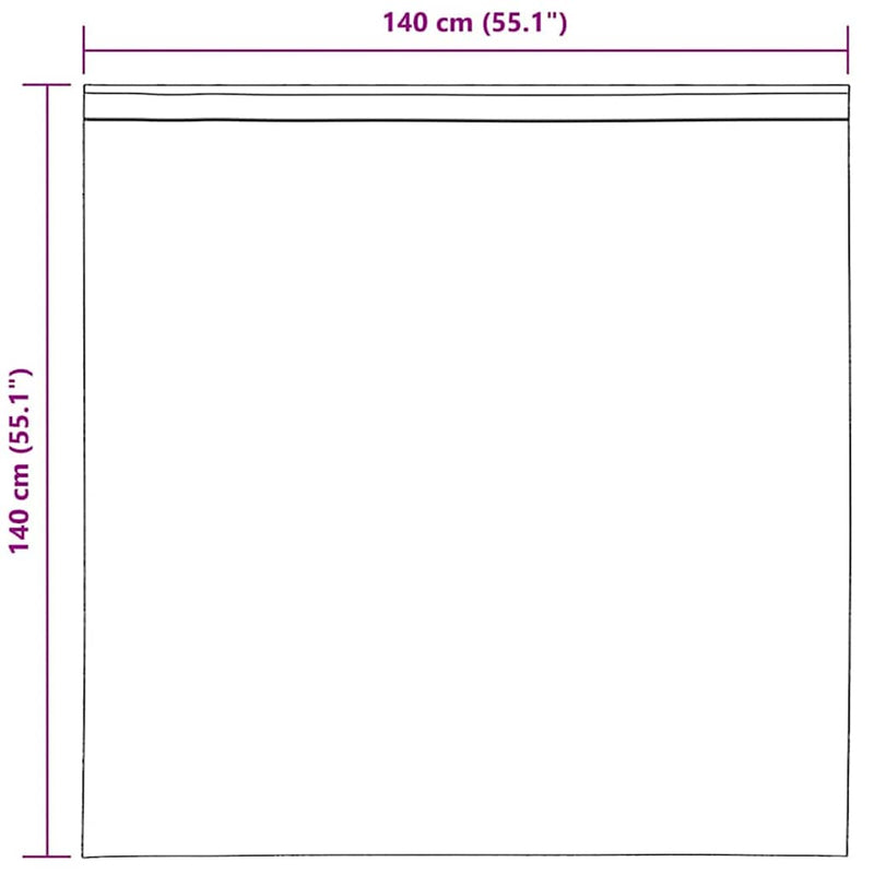 Perdele Voile cu Bucle 2 buc Portocaliu 140x140 cm