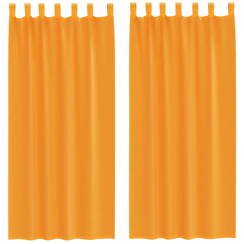 Perdele Voile cu Bucle 2 buc Portocaliu 140x225 cm
