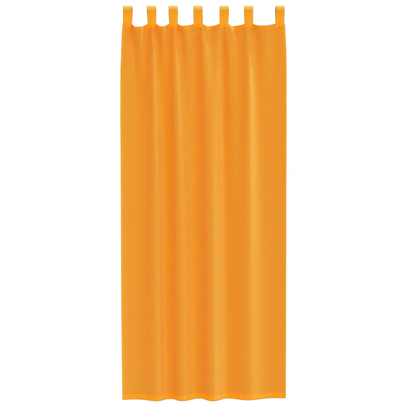 Perdele Voile cu Bucle 2 buc Portocaliu 140x260 cm