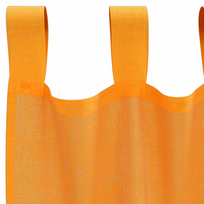 Perdele Voile cu Bucle 2 buc Portocaliu 140x260 cm