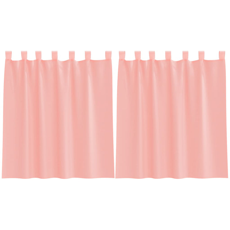 Perdele Voile cu Bucle 2 buc Roz 140x140 cm