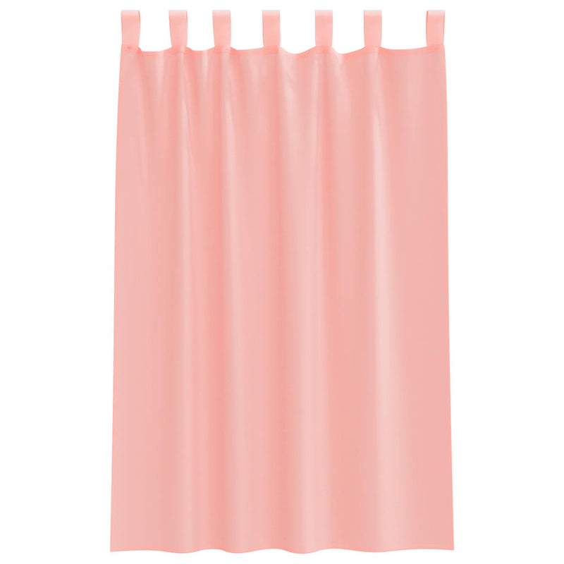 Perdele Voile cu Bucle 2 buc Roz 140x175 cm