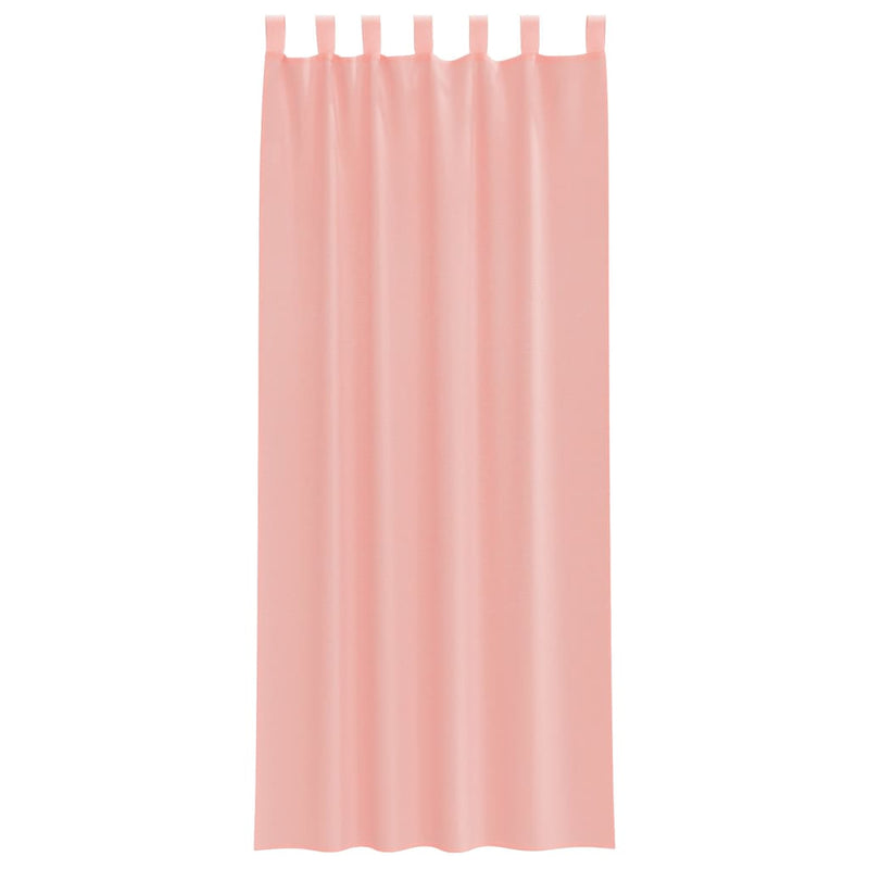 Perdele Voile cu Bucle 2 buc Roz 140x260 cm