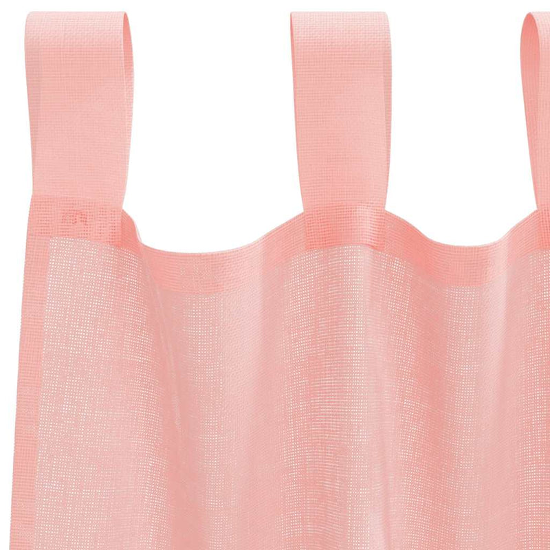 Perdele Voile cu Bucle 2 buc Roz 140x260 cm