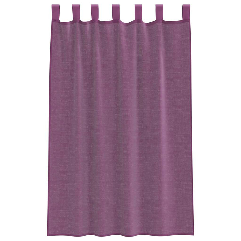 Perdele Voile cu Bucle 2 buc Violet 140x175 cm