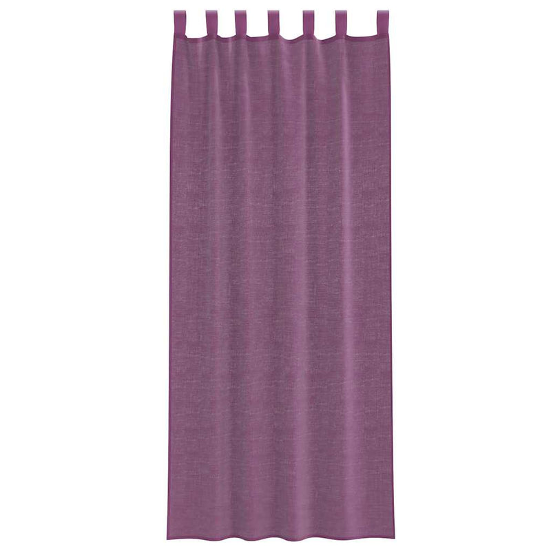 Perdele Voile cu Bucle 2 buc Violet 140x260 cm