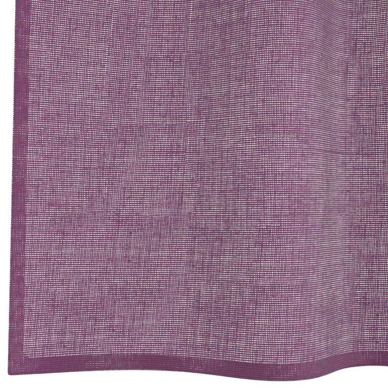 Perdele Voile cu Bucle 2 buc Violet 140x260 cm
