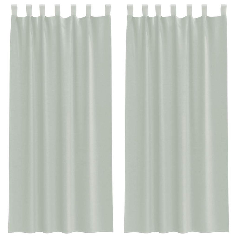 Perdele voal cu bucle 2 buc Gri deschis 140x225 cm