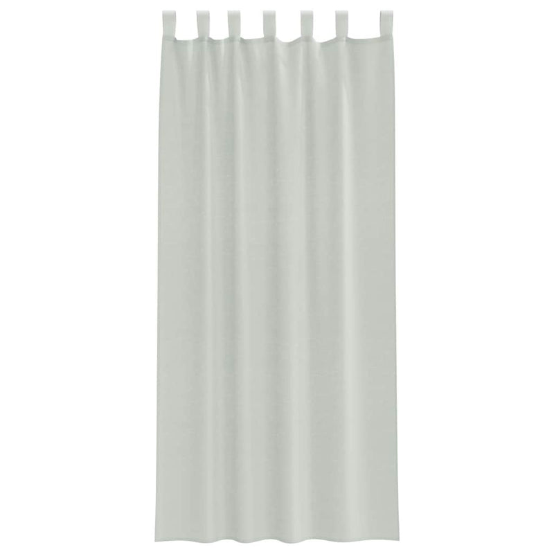 Perdele Voile cu Bucle 2 buc Gri deschis 140x245 cm
