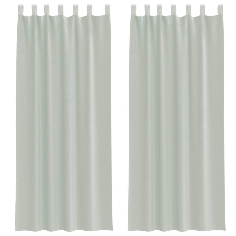 Perdele voal cu bucle 2 buc Gri deschis 140x260 cm