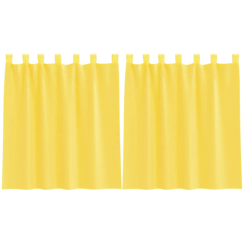 Perdele voal cu bucle 2 buc, galben, 140x140 cm