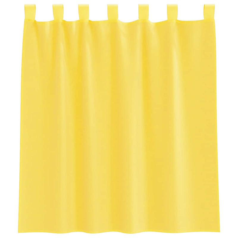 Perdele voal cu bucle 2 buc, galben, 140x140 cm