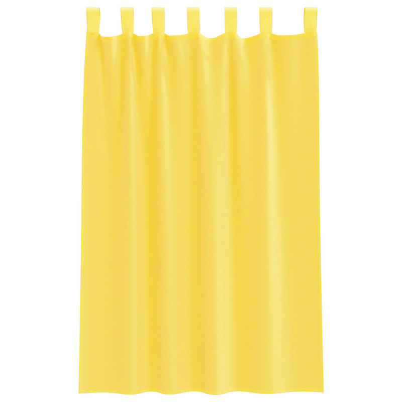 Perdele Voile cu Bucle 2 buc Galben 140x175 cm