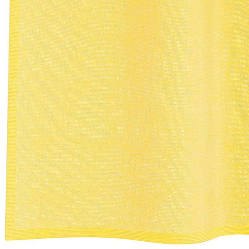 Perdele voal cu bucle 2 buc, galben, 140x225 cm