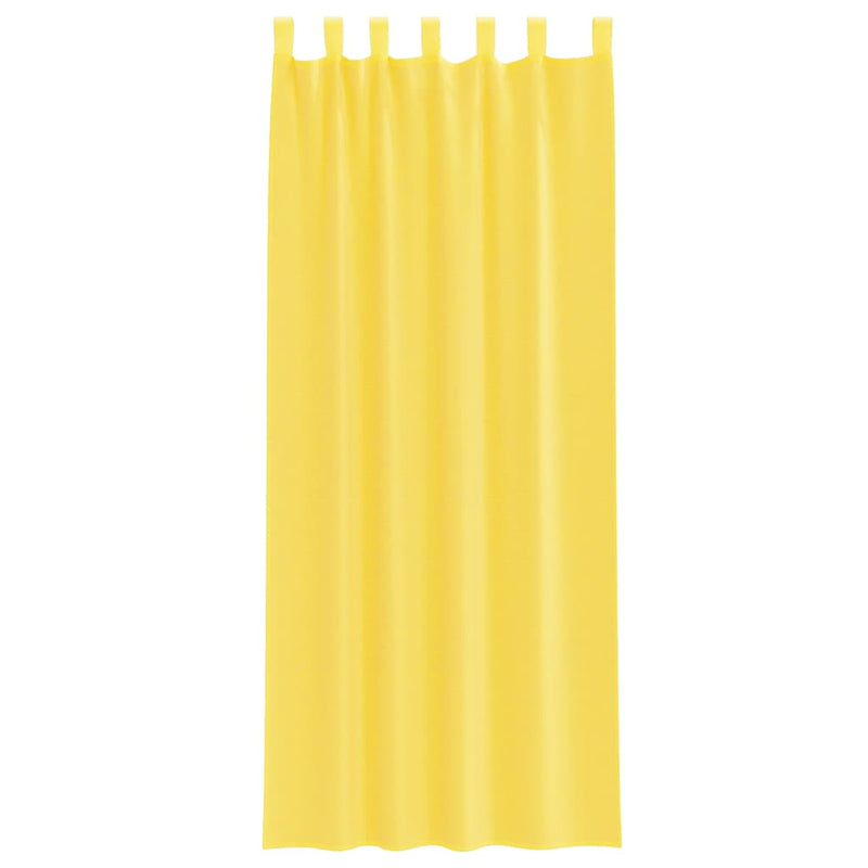 Perdele Voile cu Bucle 2 buc Galben 140x260 cm