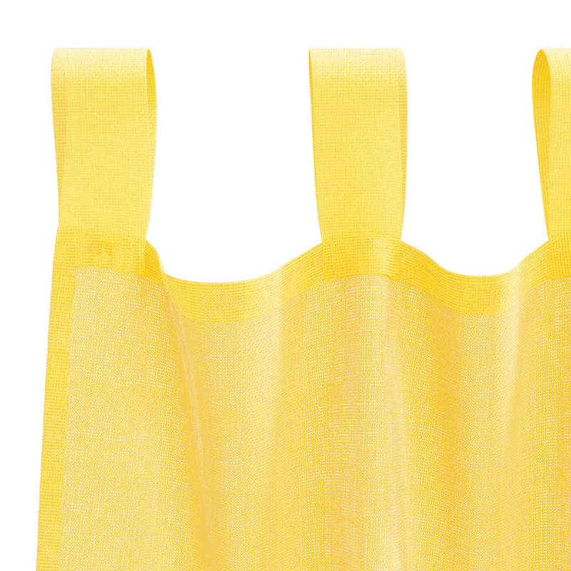 Perdele Voile cu Bucle 2 buc Galben 140x260 cm