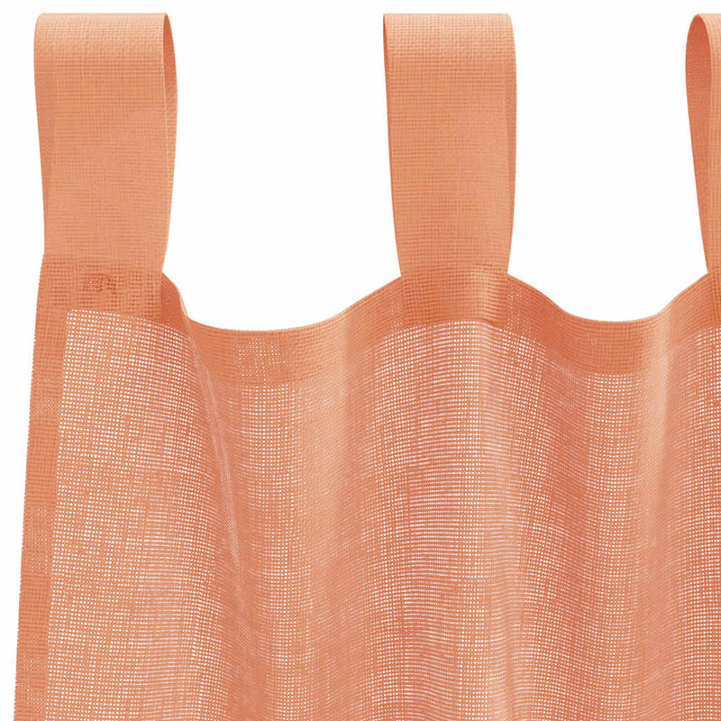 Perdele Voile cu Bucle 2 buc Terracota 140x260 cm