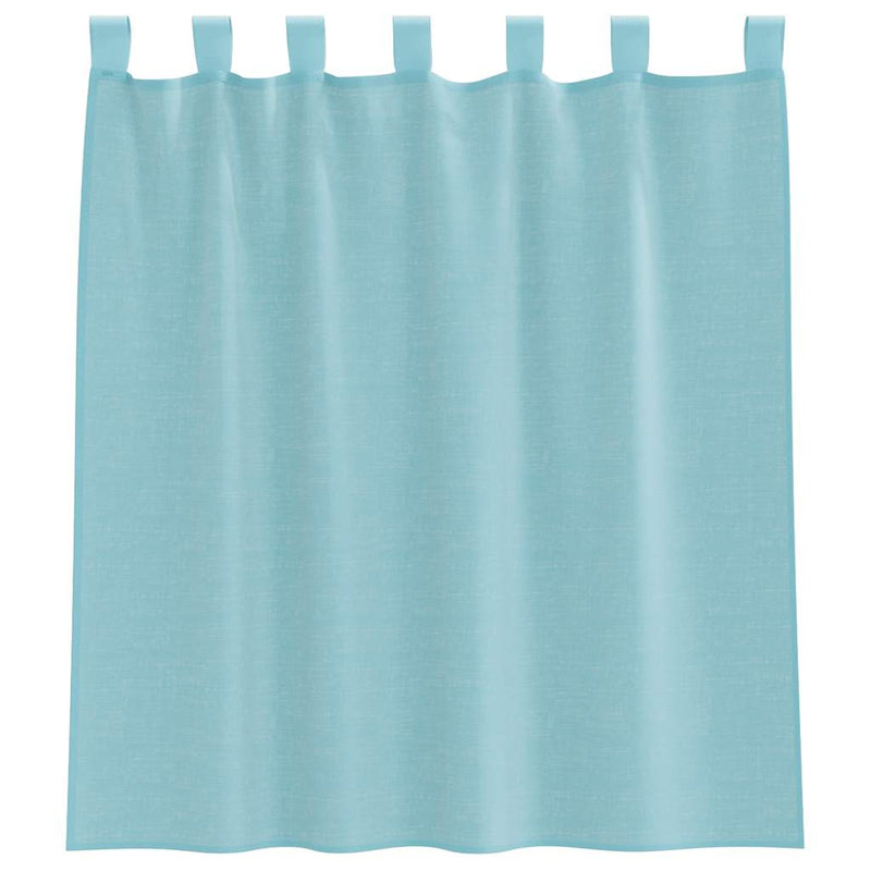 Perdele Voile cu Bucle 2 buc Turcoaz 140x140 cm