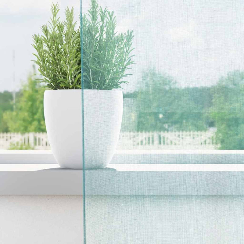 Perdele Voile cu Bucle 2 buc Turcoaz 140x225 cm