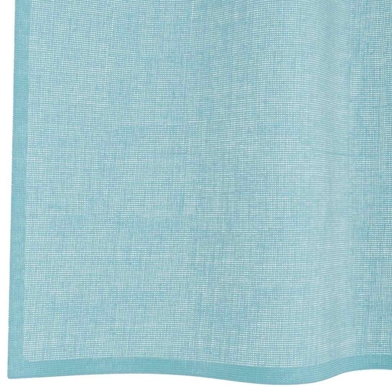 Perdele Voile cu Bucle 2 buc Turcoaz 140x225 cm