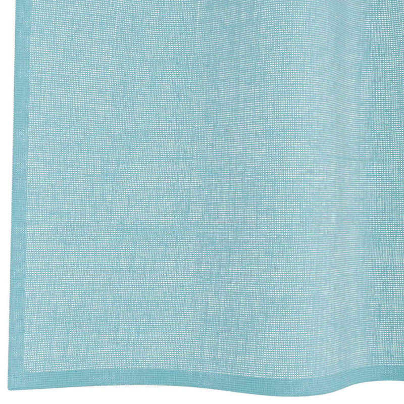 Perdele Voile cu Bucle 2 buc Turcoaz 140x245 cm
