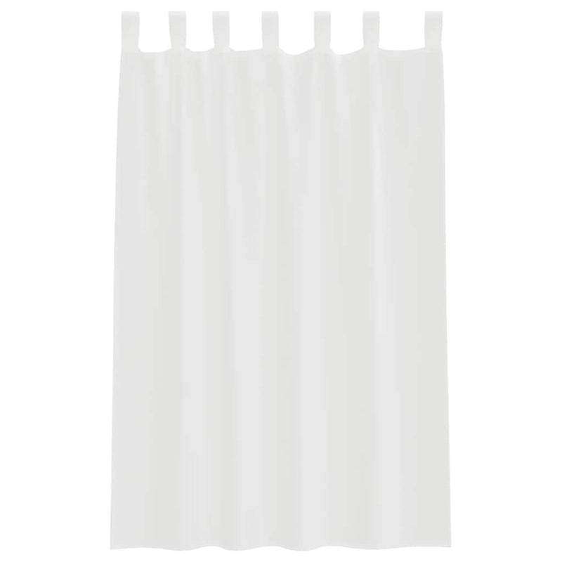 Perdele Voile cu Bucle 2 buc Alb 140x175 cm