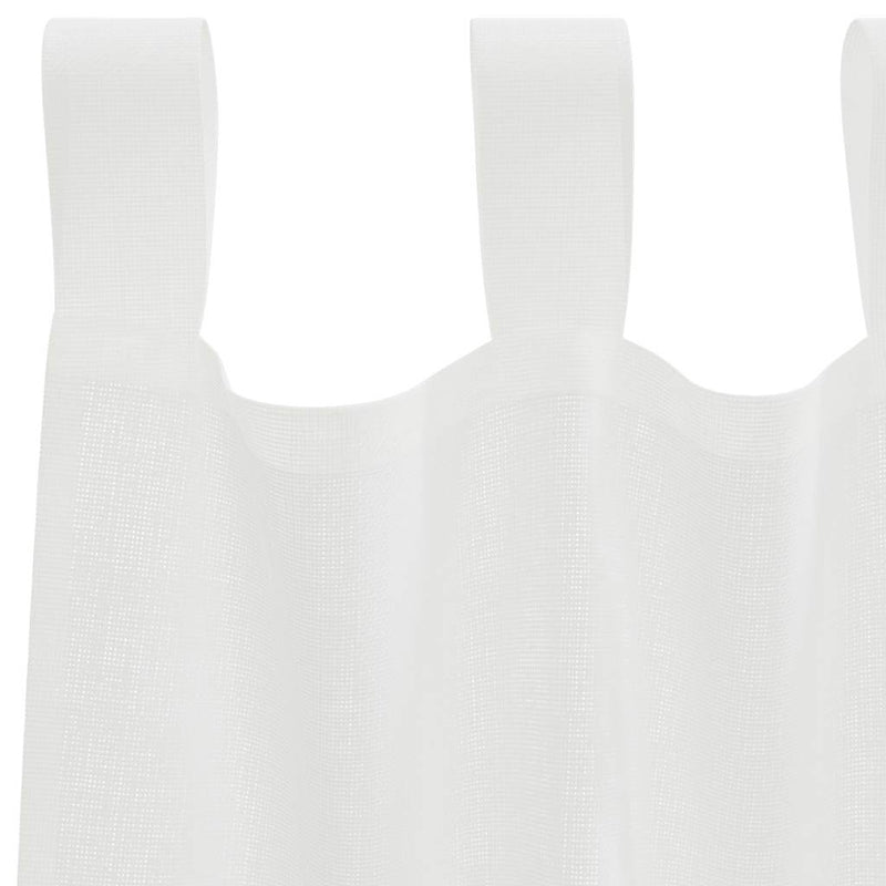 Perdele Voile cu Bucle 2 buc Alb 140x225 cm
