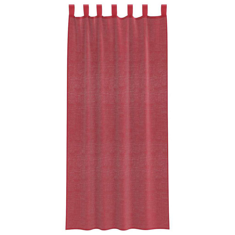 Perdele Voile cu Bucle 2 buc Roșu Vin 140x245 cm