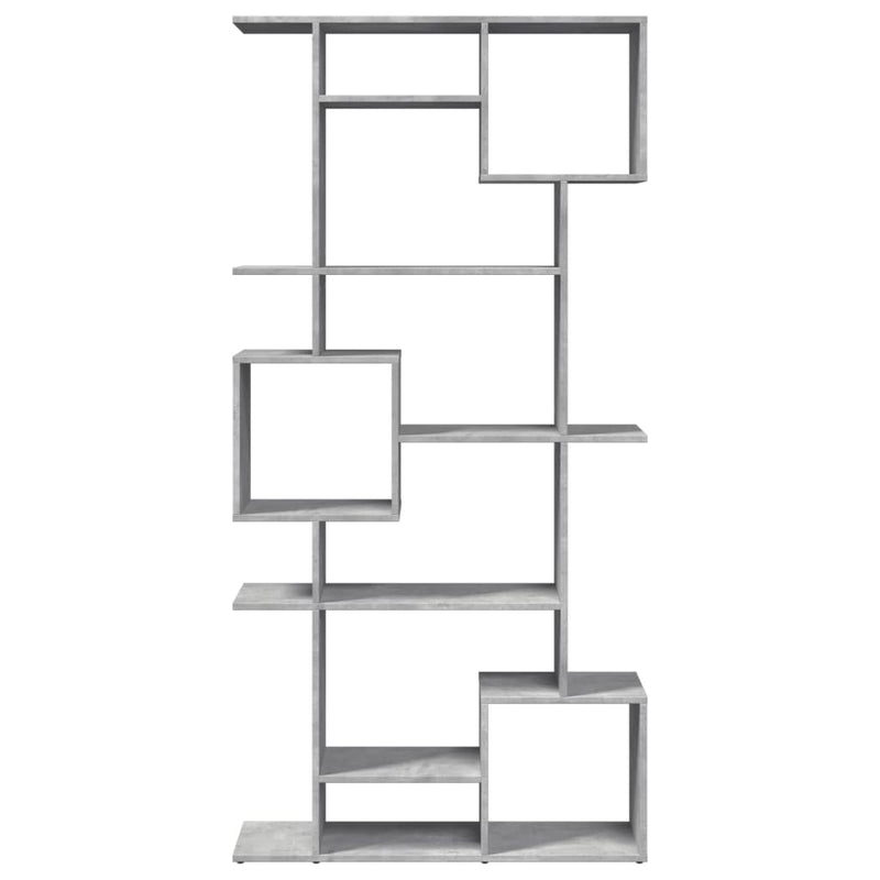 Bibliotecă, gri beton, 92x29x188 cm, lemn prelucrat