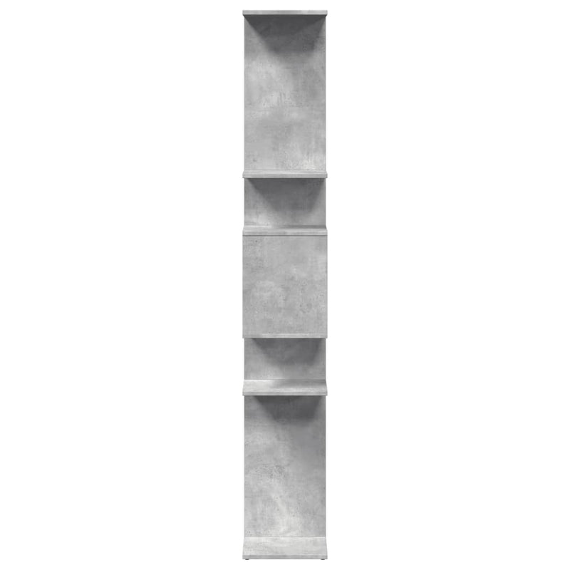 Bibliotecă, gri beton, 92x29x188 cm, lemn prelucrat
