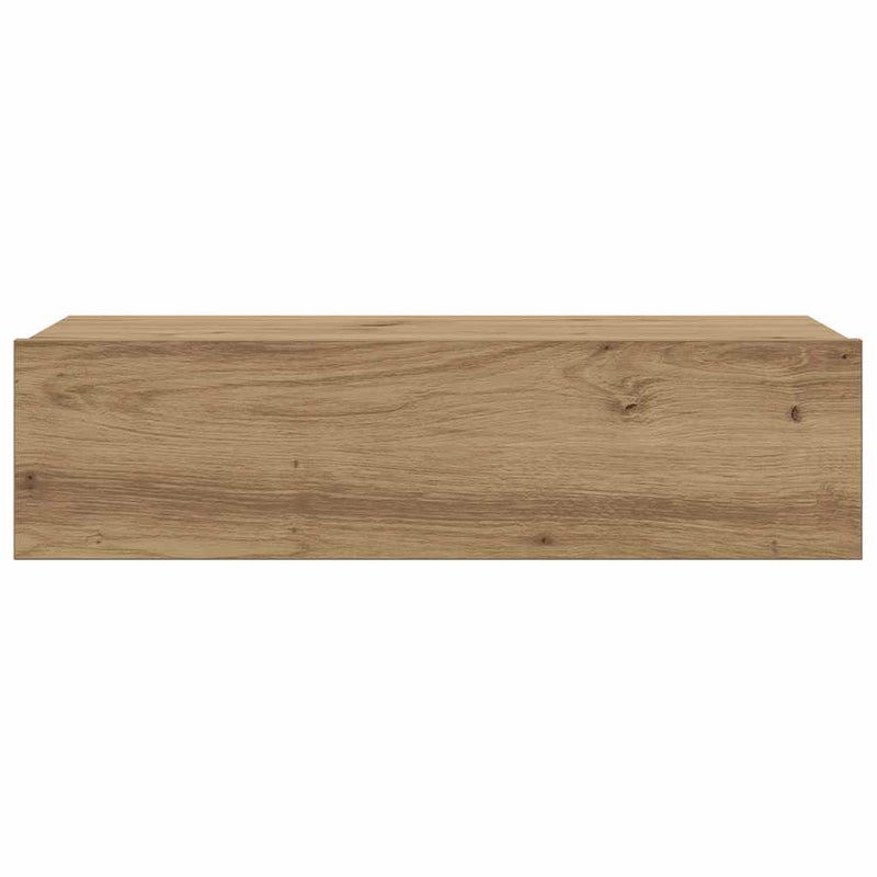 Comodă TV cu lumini LED, stejar artizanal, 60x35x15,5 cm