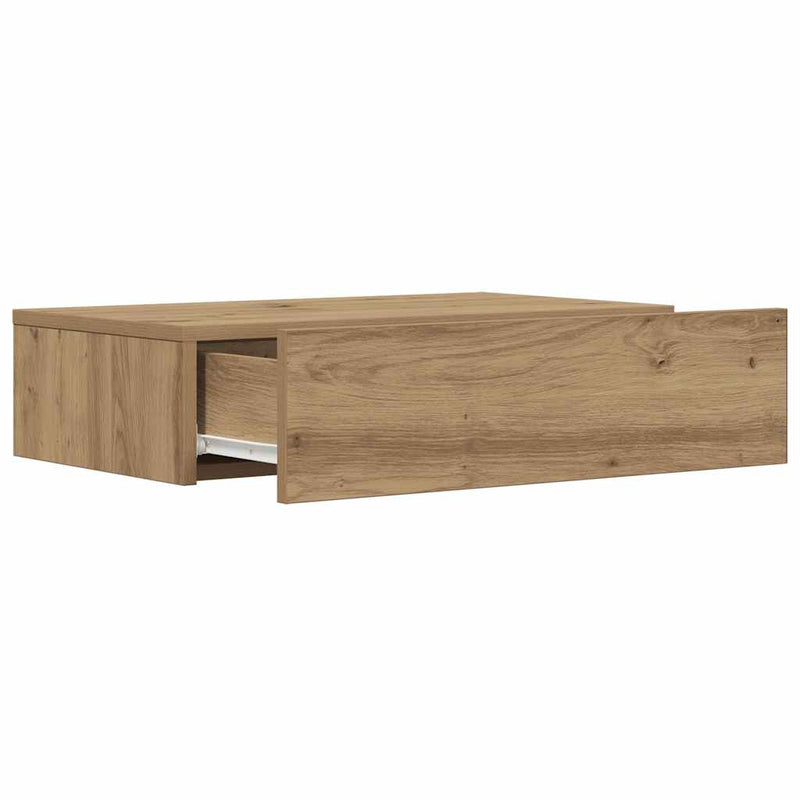 Comodă TV cu lumini LED, stejar artizanal, 60x35x15,5 cm
