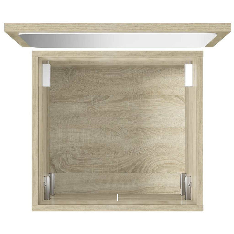 Set mobilier de baie, 2 piese, stejar sonoma, lemn prelucrat