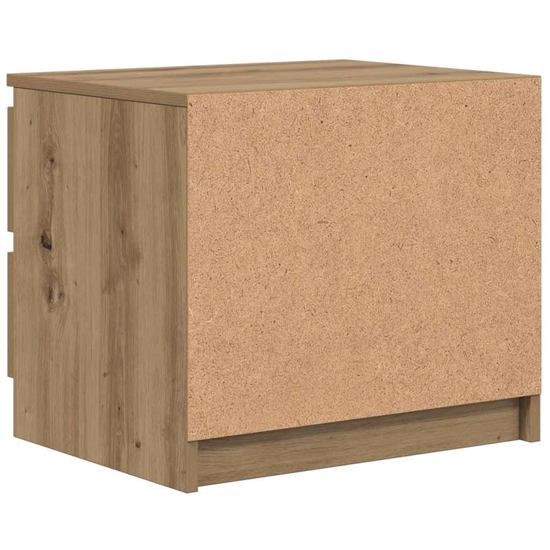 Noptiere 2 buc. stejar artizanal, 50x40x43.5 cm, lemn prelucrat
