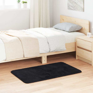 Covor Shaggy cu fir lung NAVARRA negru, 60x100 cm, poliester