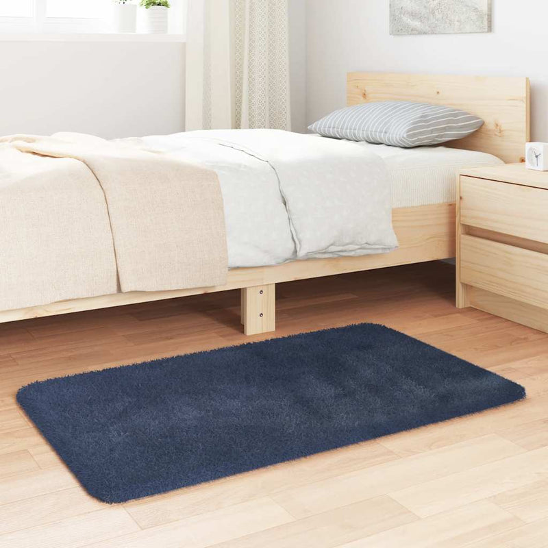Covor shaggy cu pom înalt, NAVARRA, bleumarin, 60x100 cm
